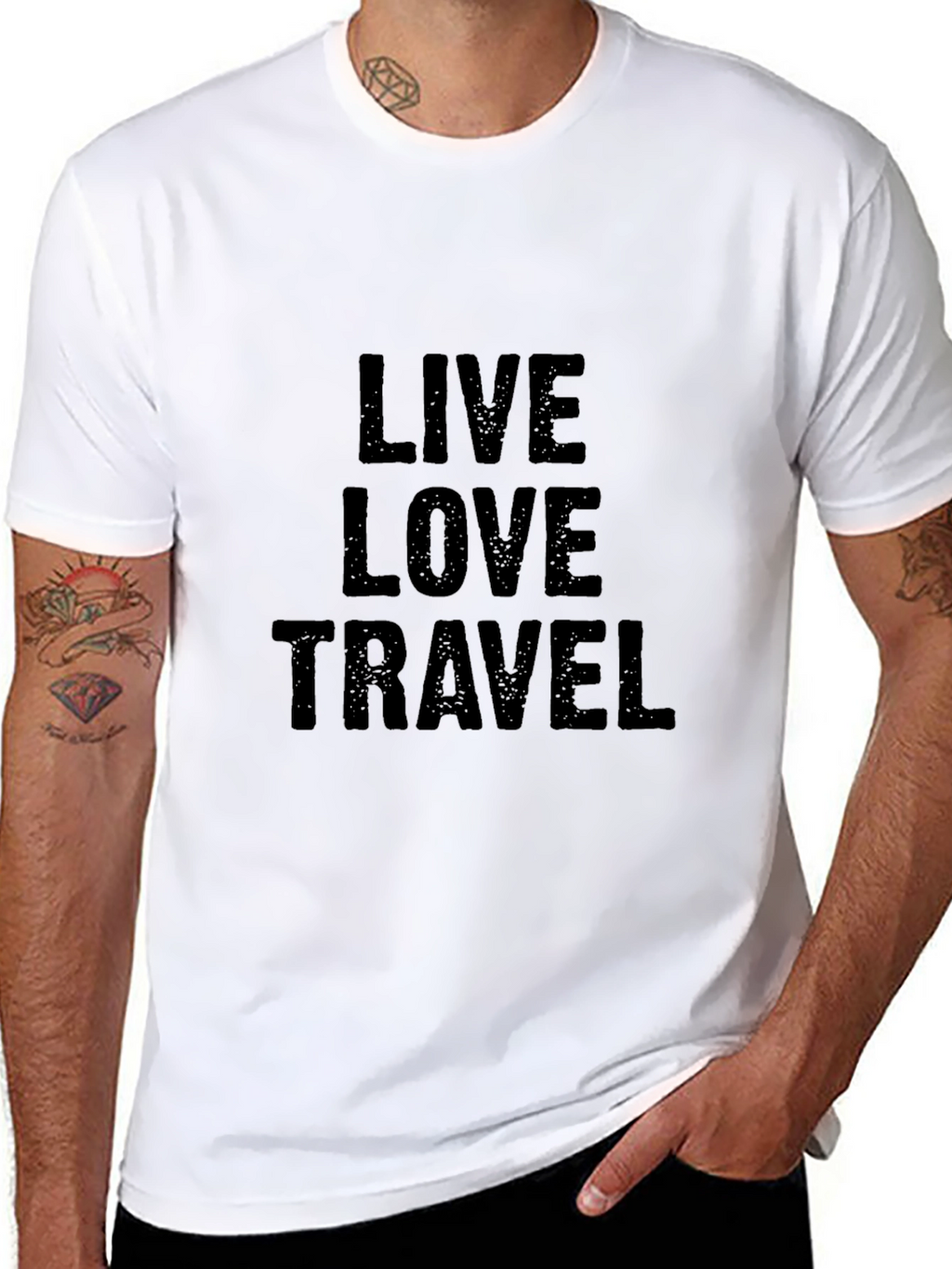 Live Love Travel Black Graphic Tee