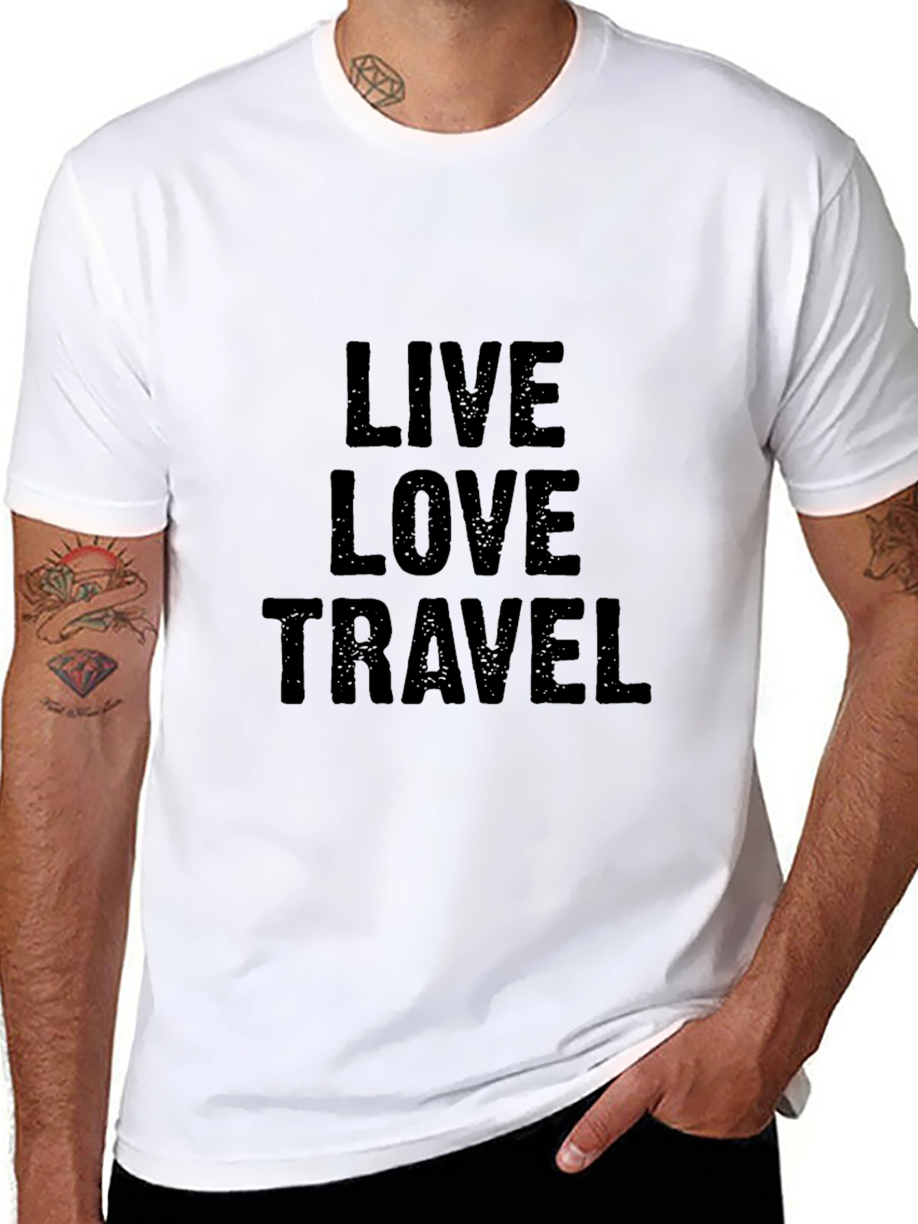 Live Love Travel Black Graphic Tee