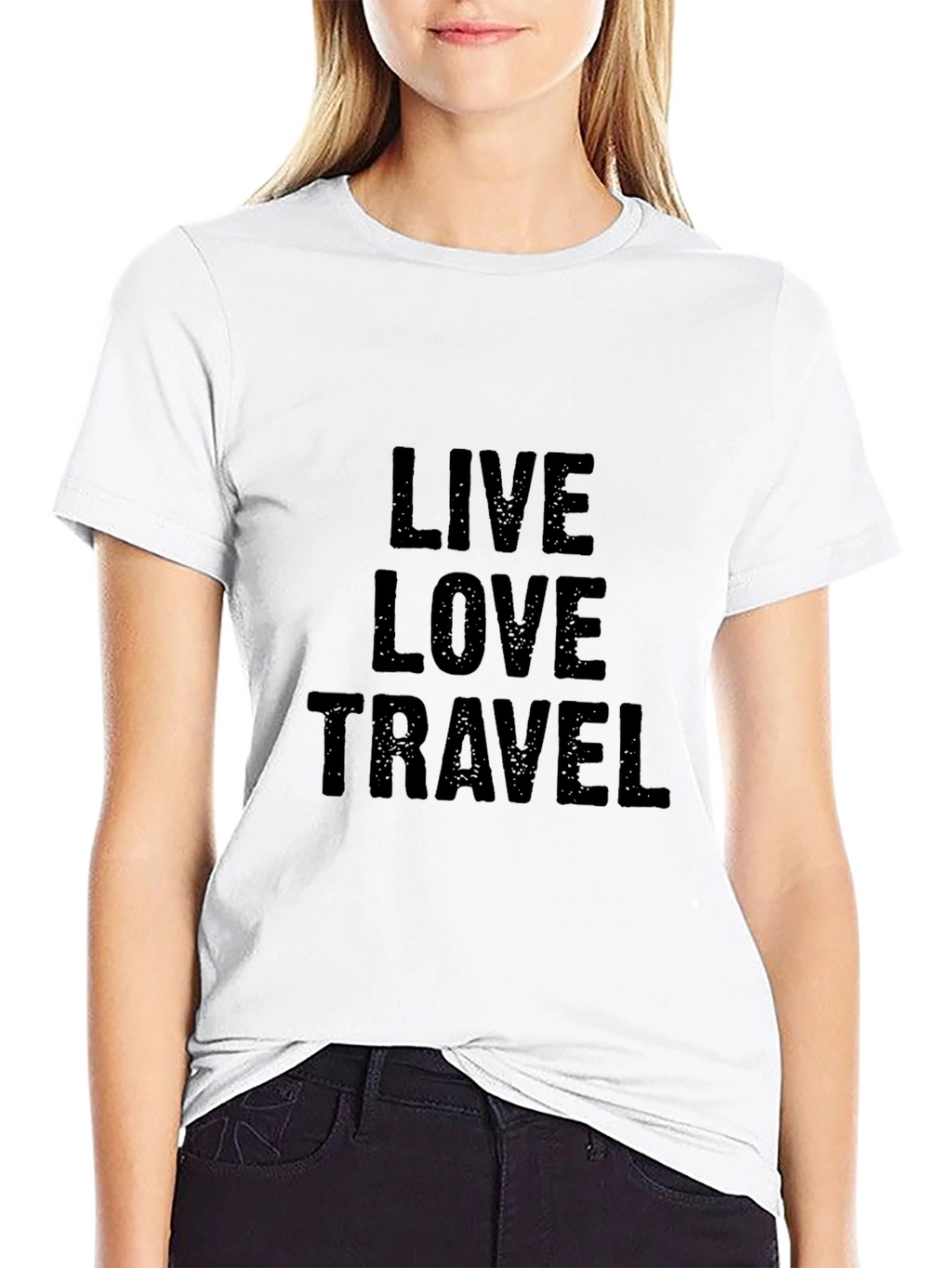 Live Love Travel Black Graphic Tee