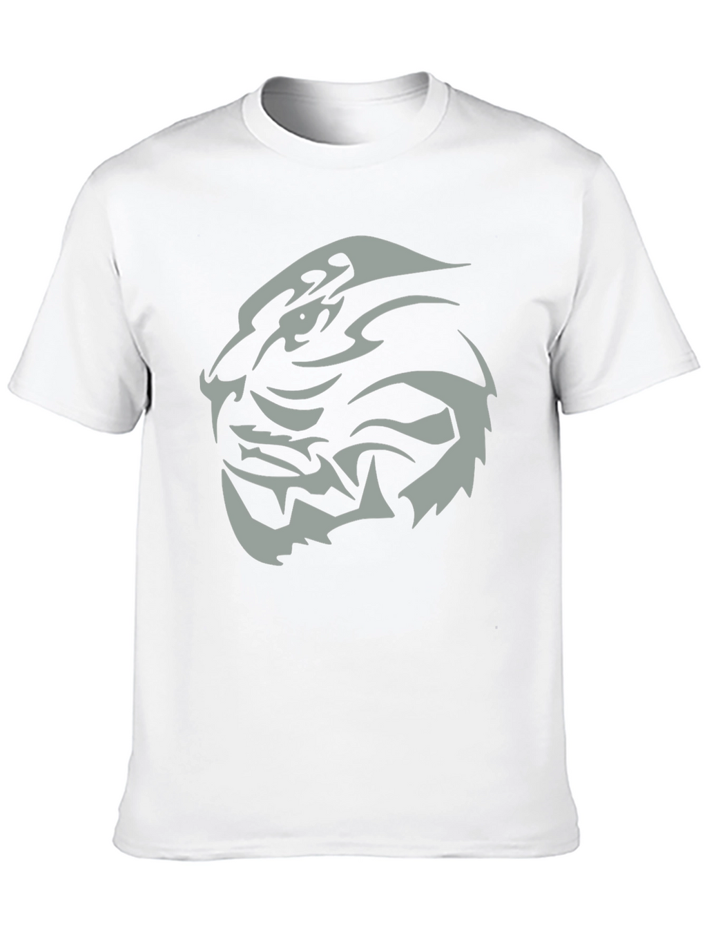 Mens Black T-Shirt with Tribal Tiger Graphic Tee