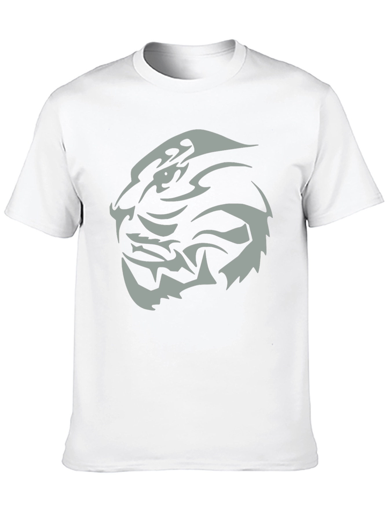 Mens Black T-Shirt with Tribal Tiger Graphic Tee