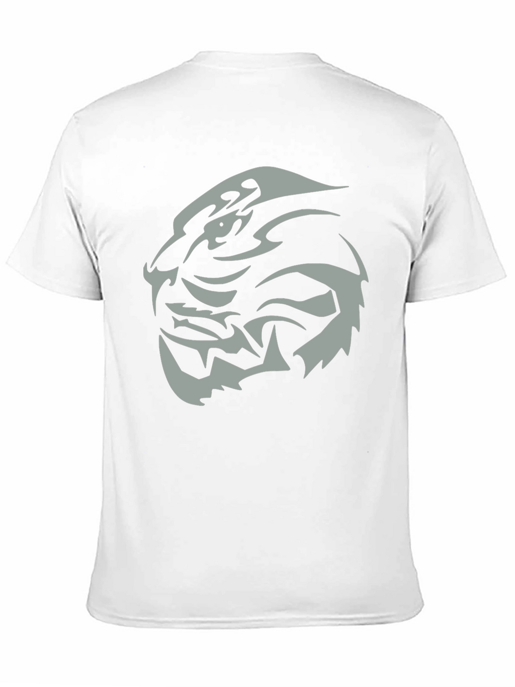 Mens Black T-Shirt with Tribal Tiger Graphic Tee