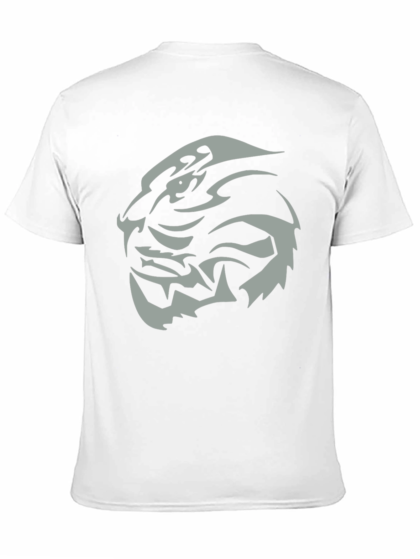 Mens Black T-Shirt with Tribal Tiger Graphic Tee