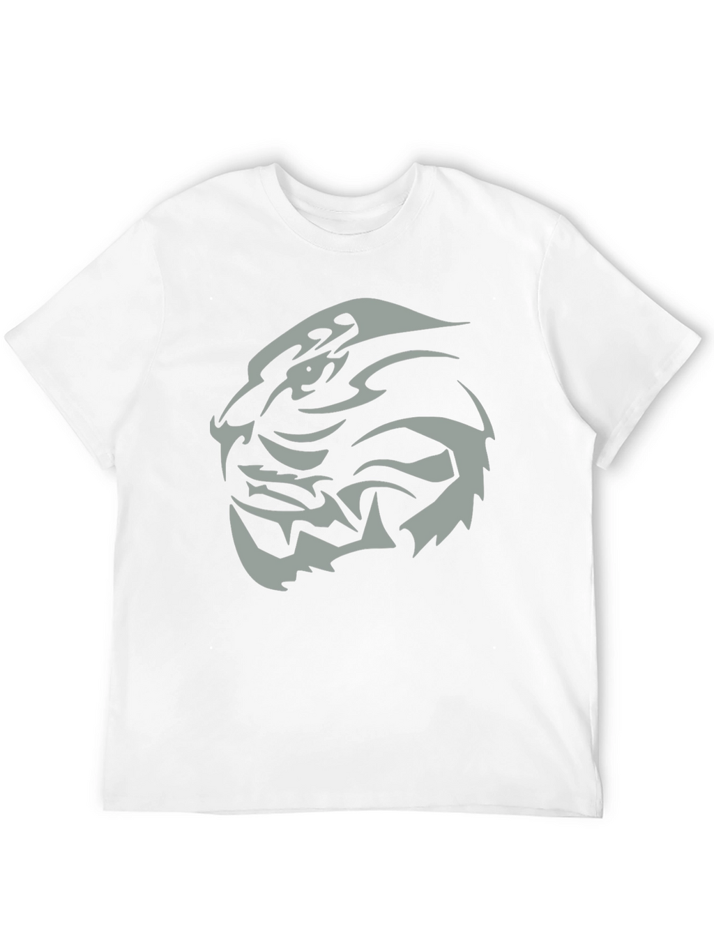 Mens Black T-Shirt with Tribal Tiger Graphic Tee