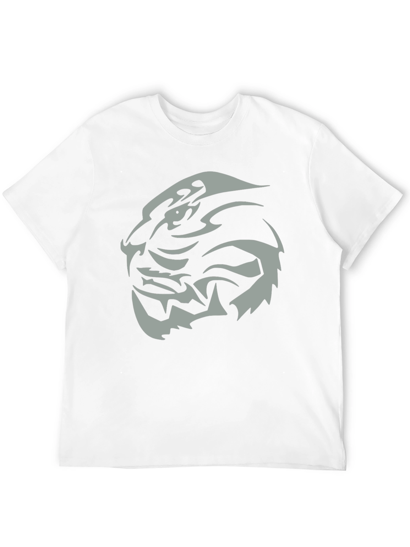 Mens Black T-Shirt with Tribal Tiger Graphic Tee