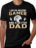 Amazing Gamer Dad Graphic T-Shirt