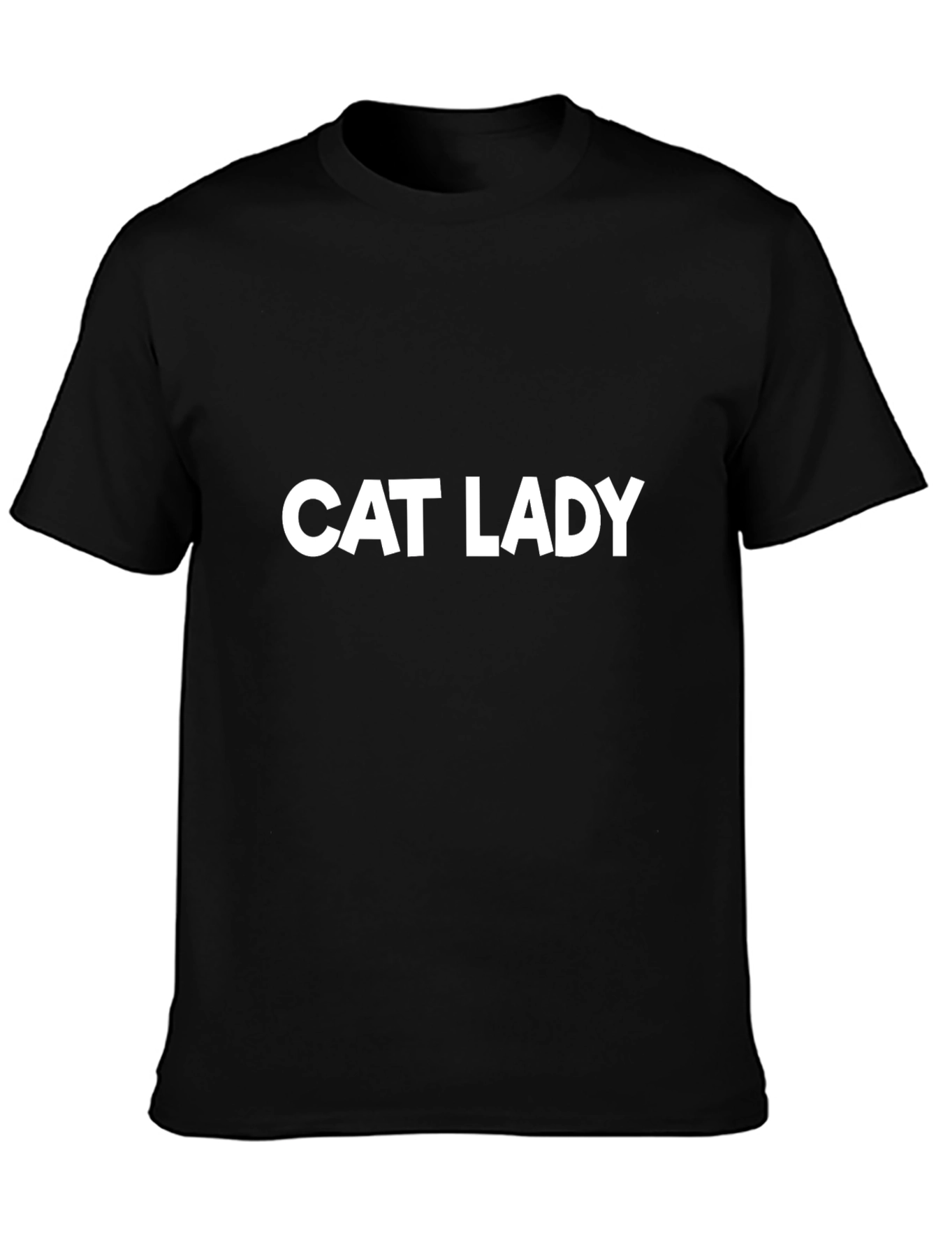 Cat Lady Graphic Tee - Black Cotton T-Shirt