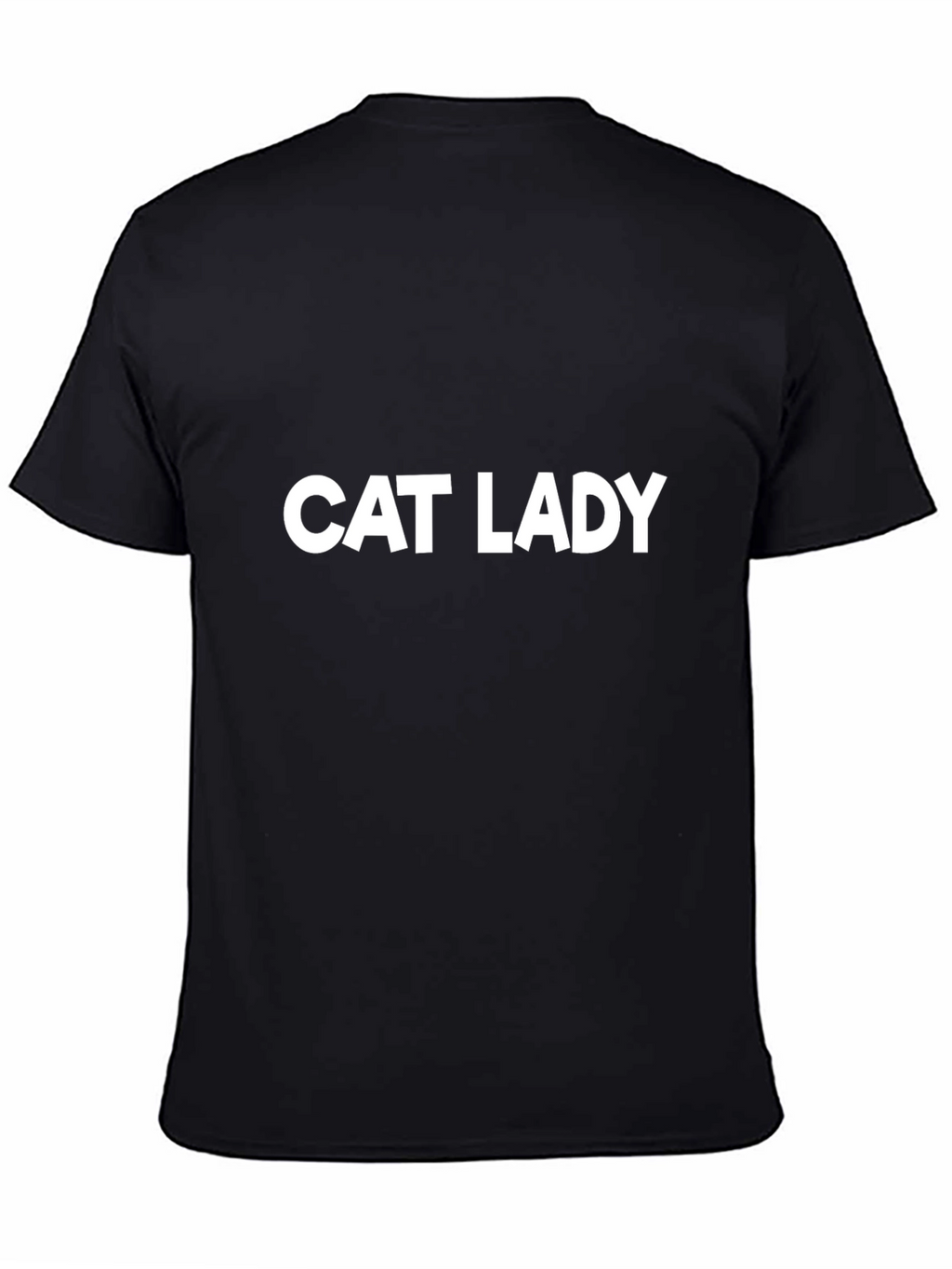Cat Lady Graphic Tee - Black Cotton T-Shirt