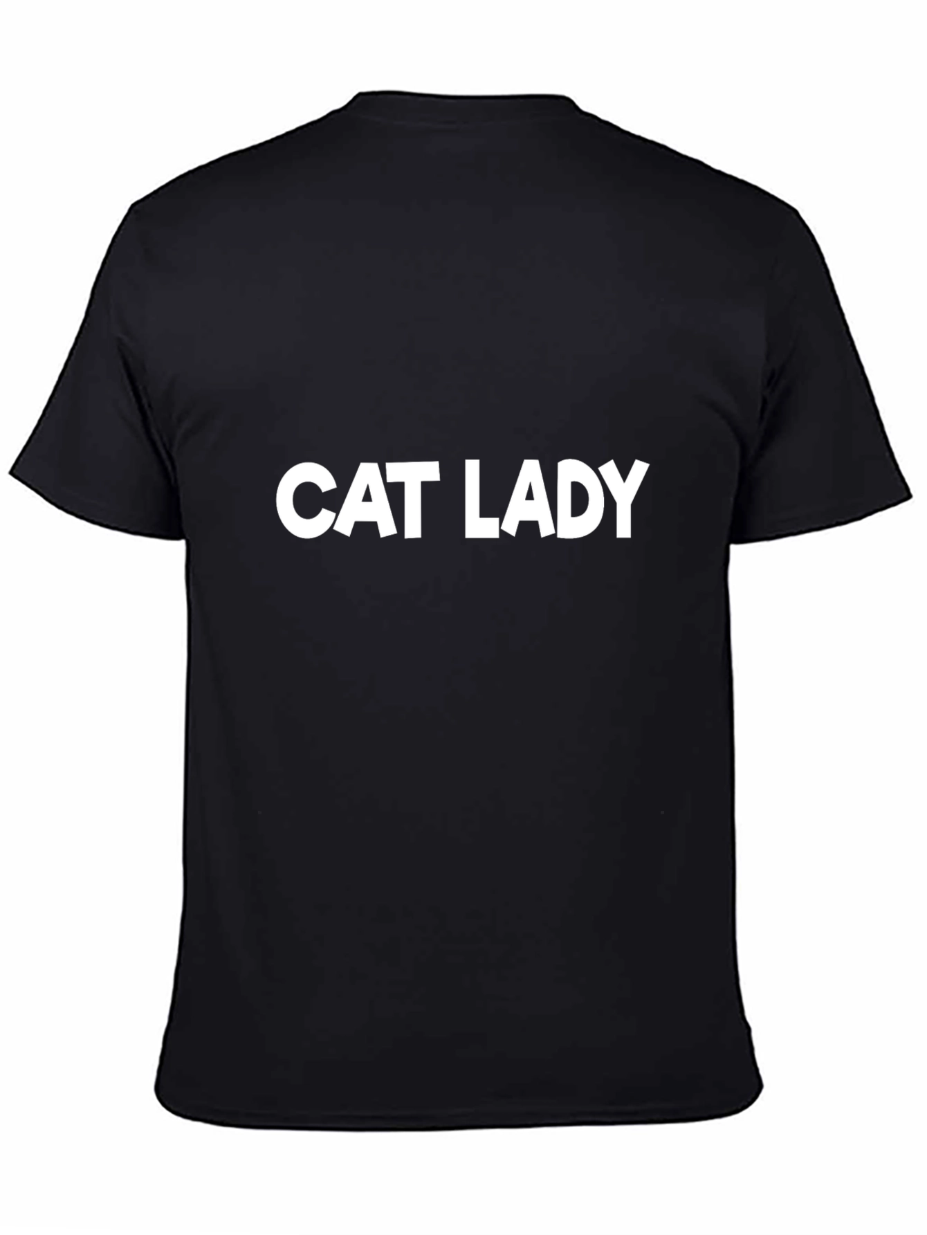 Cat Lady Graphic Tee - Black Cotton T-Shirt