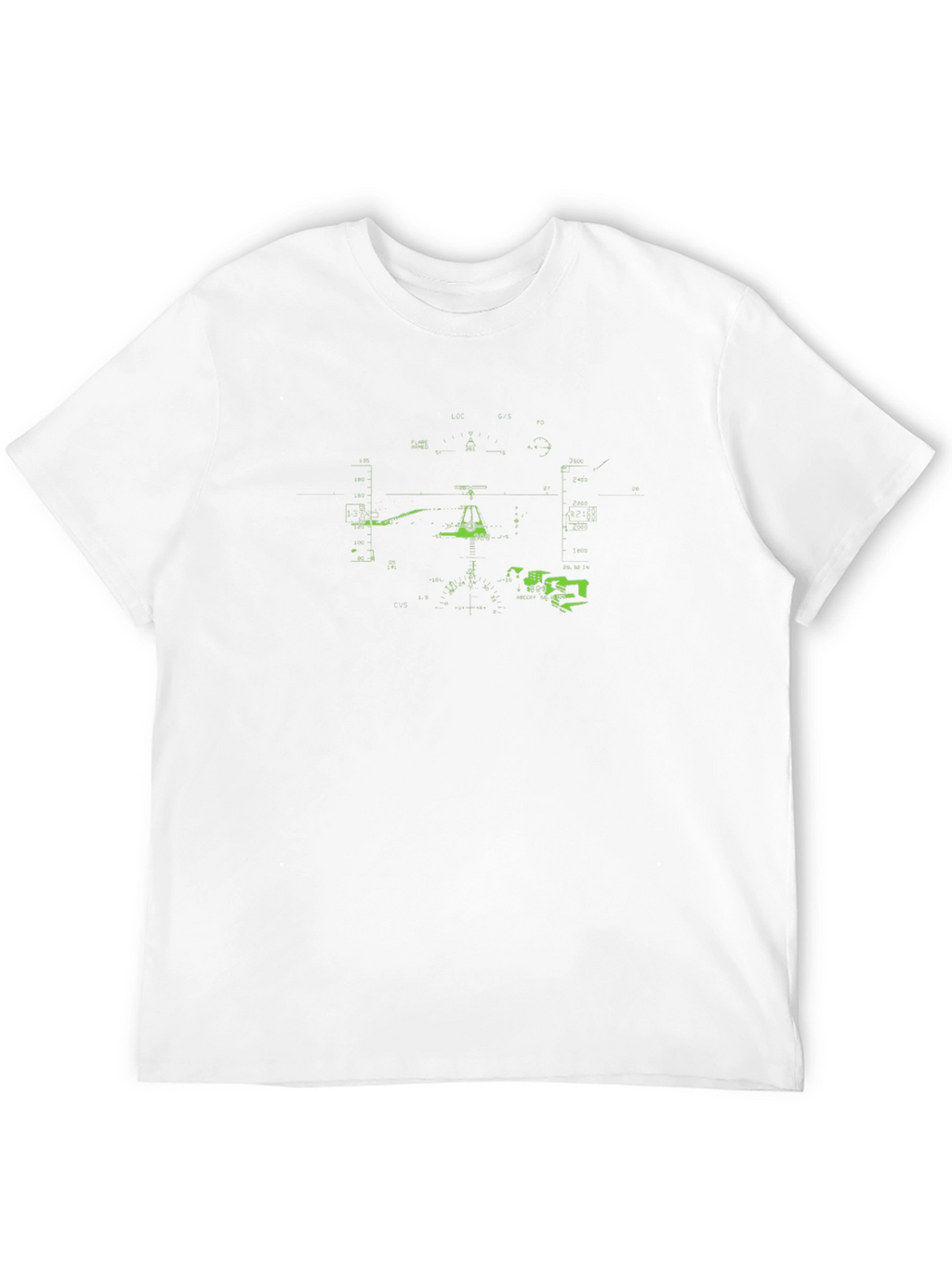 Black Graphic Tee - Neon Green Cockpit