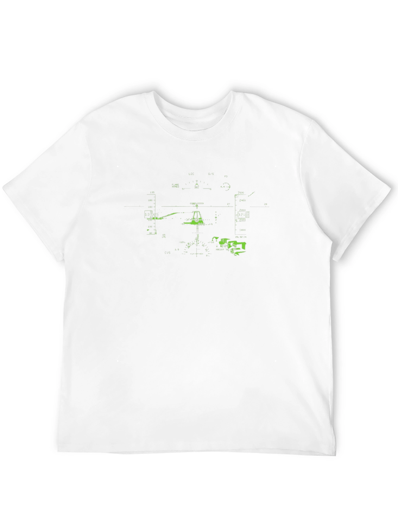 Black Graphic Tee - Neon Green Cockpit
