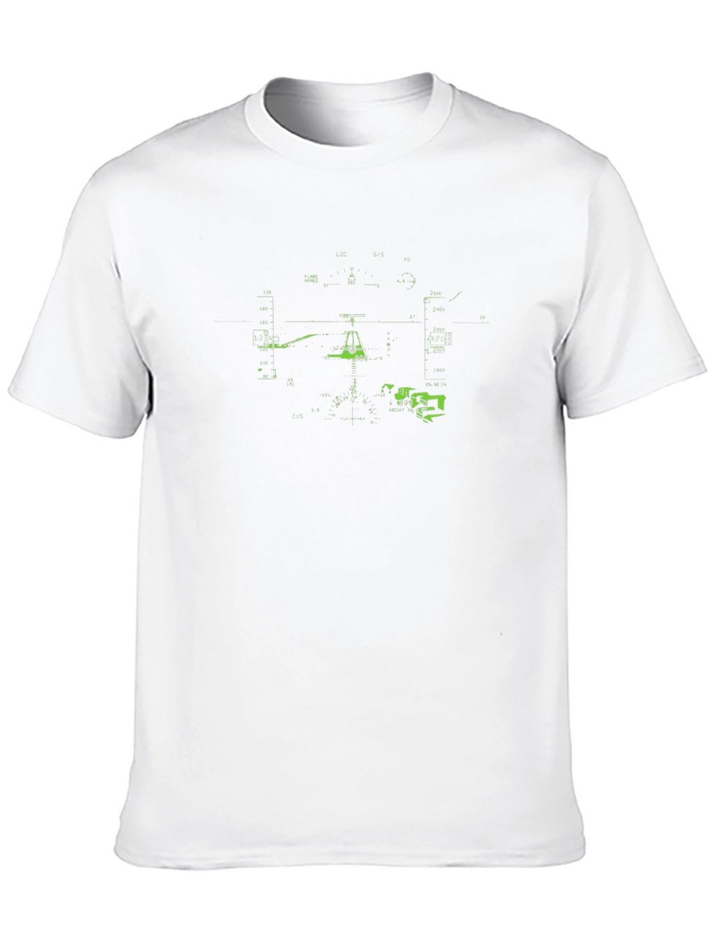 Black Graphic Tee - Neon Green Cockpit