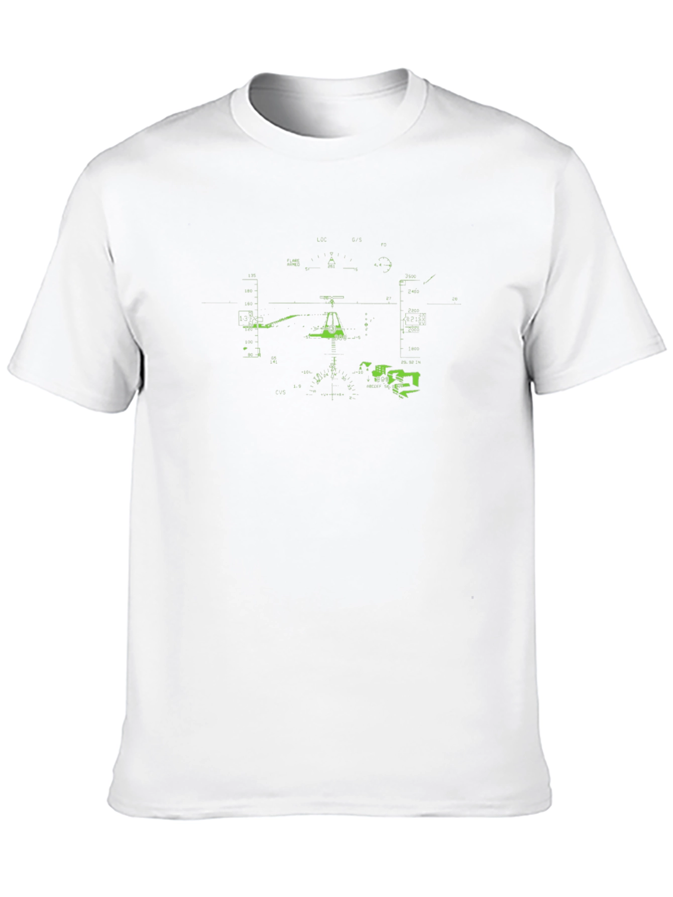 Black Graphic Tee - Neon Green Cockpit
