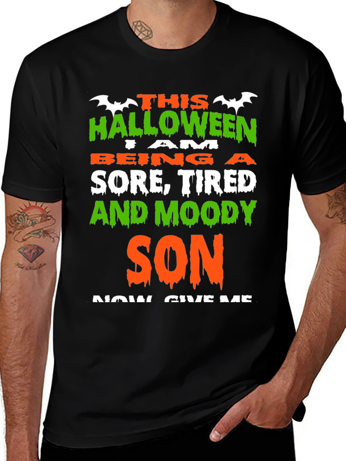 Halloween Sore Tired & Moody Son T-Shirt