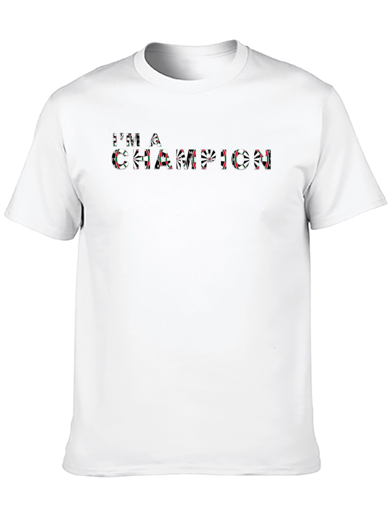Im a Champion Dartboard Print Black T-Shirt