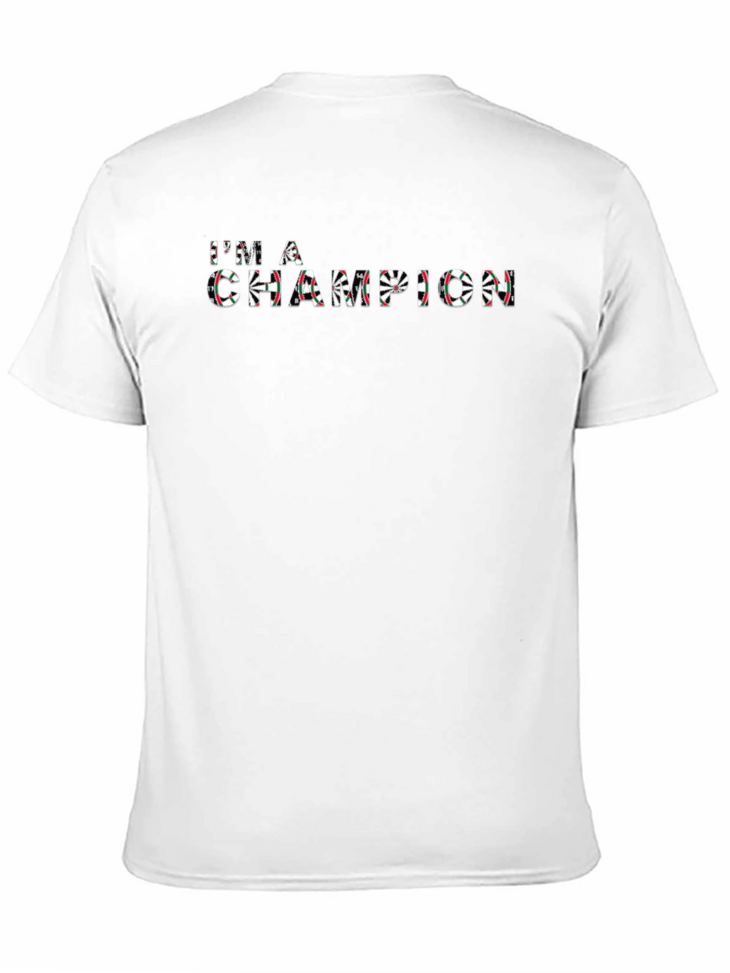 Im a Champion Dartboard Print Black T-Shirt