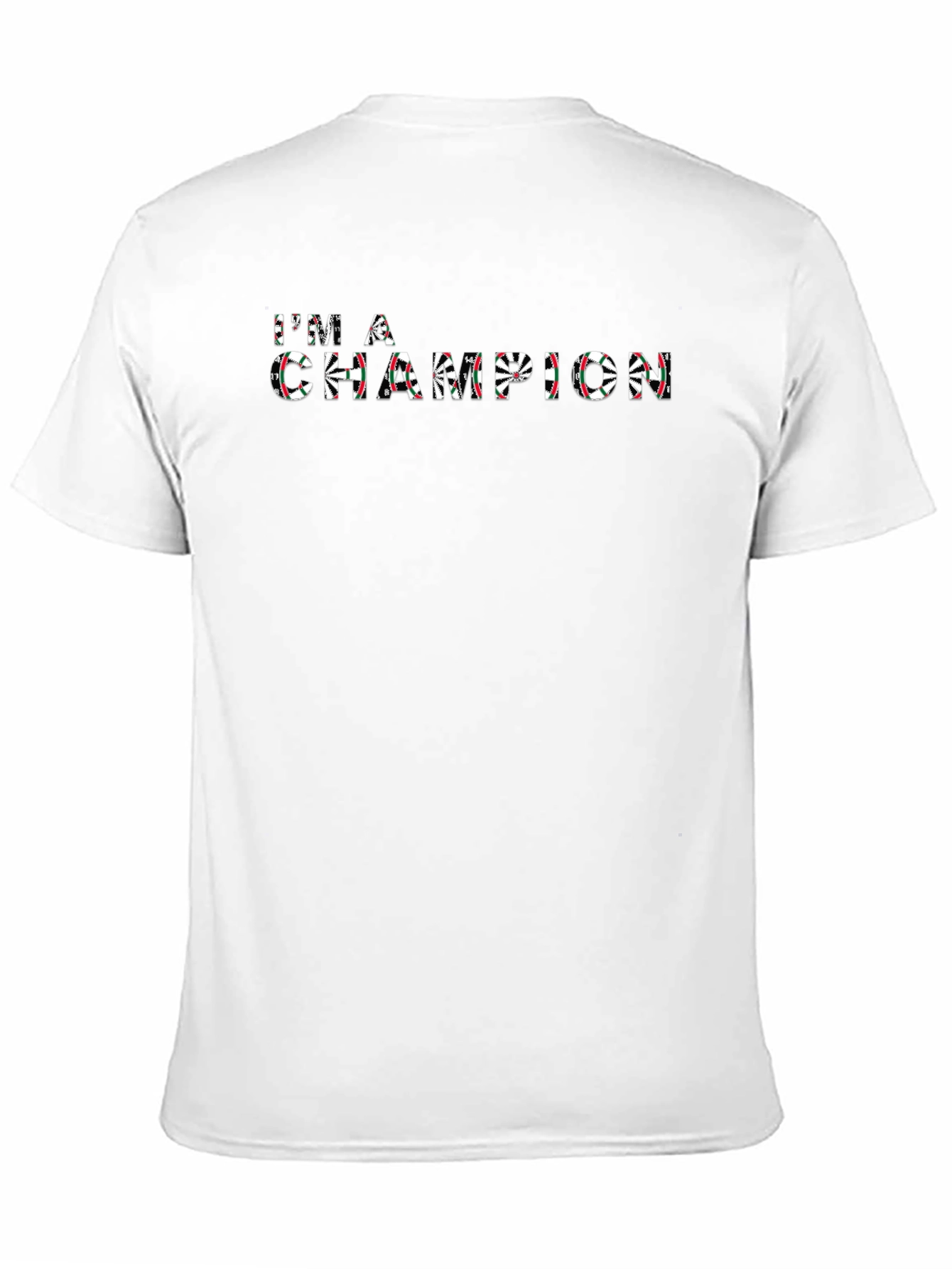 Im a Champion Dartboard Print Black T-Shirt