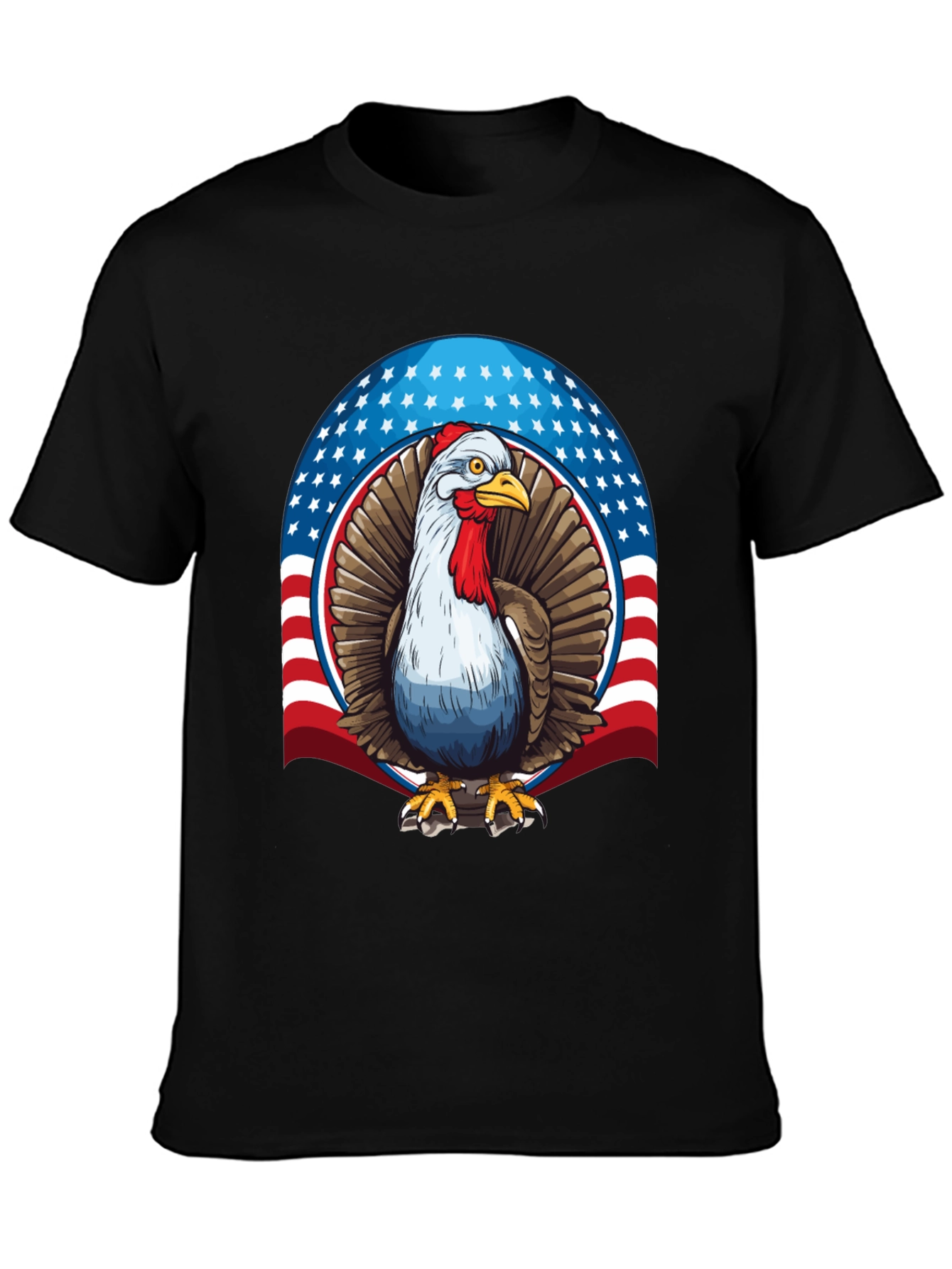 Patriotic Turkey Graphic T-Shirt