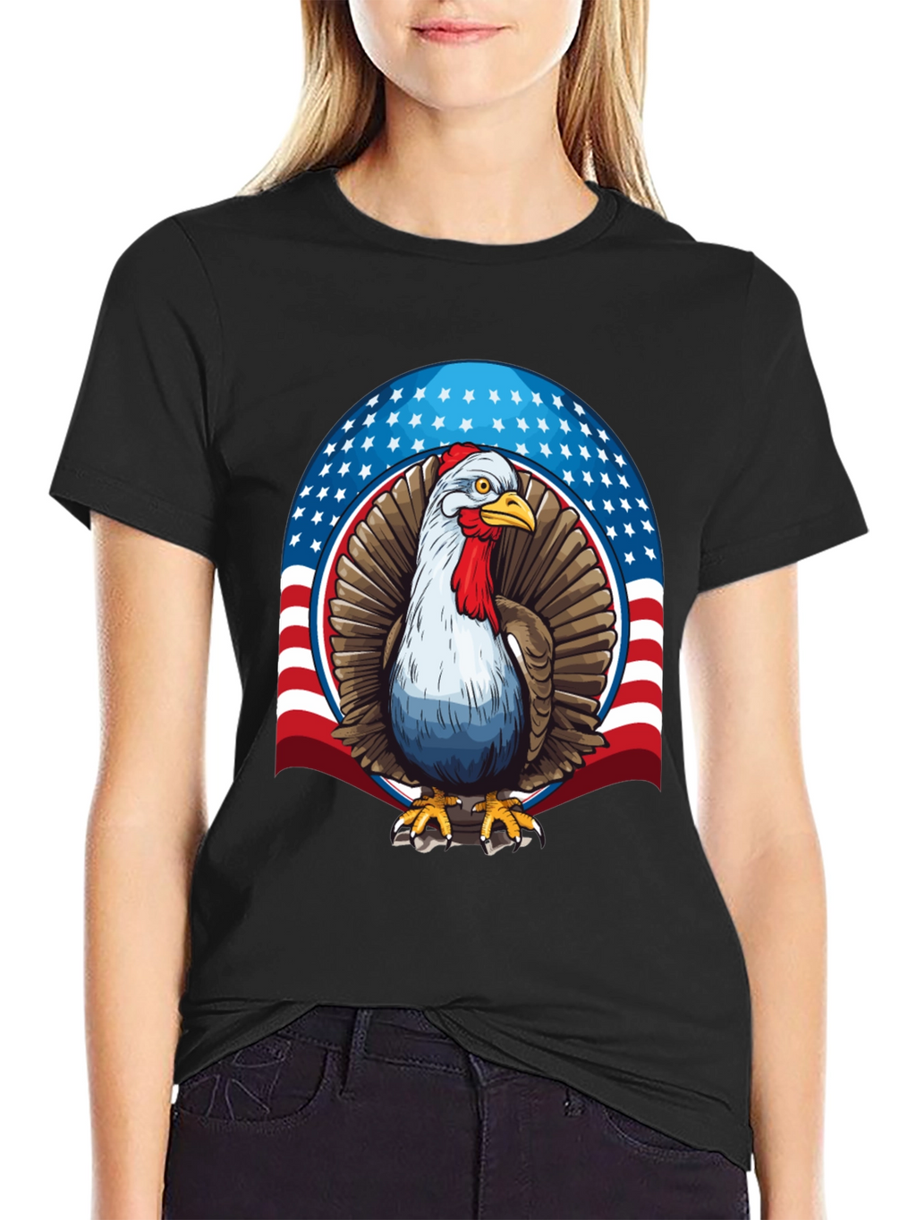 Patriotic Turkey Graphic T-Shirt
