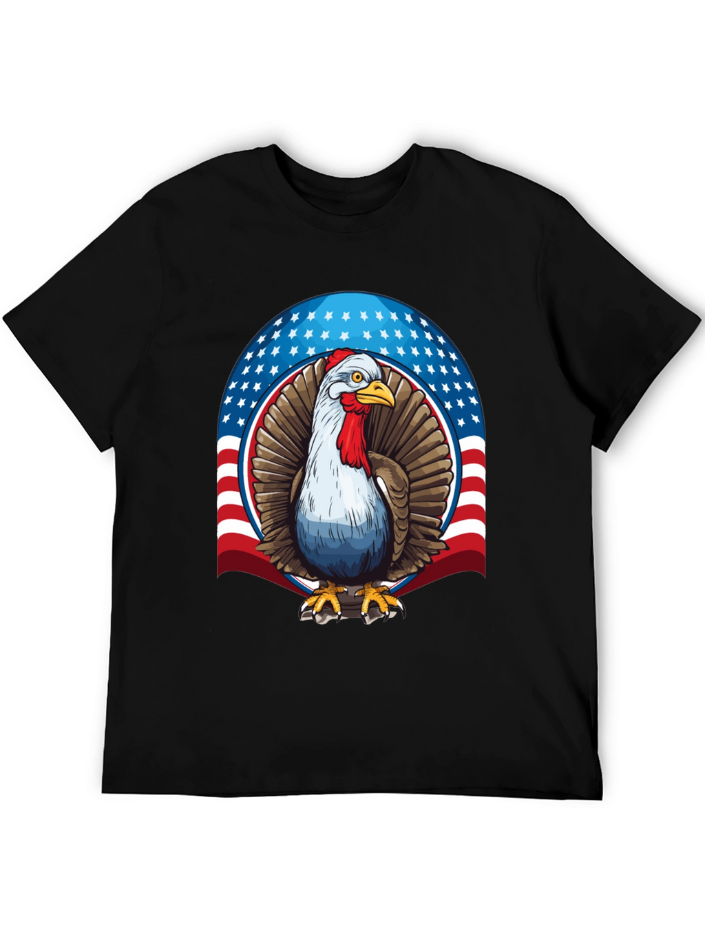 Patriotic Turkey Graphic T-Shirt
