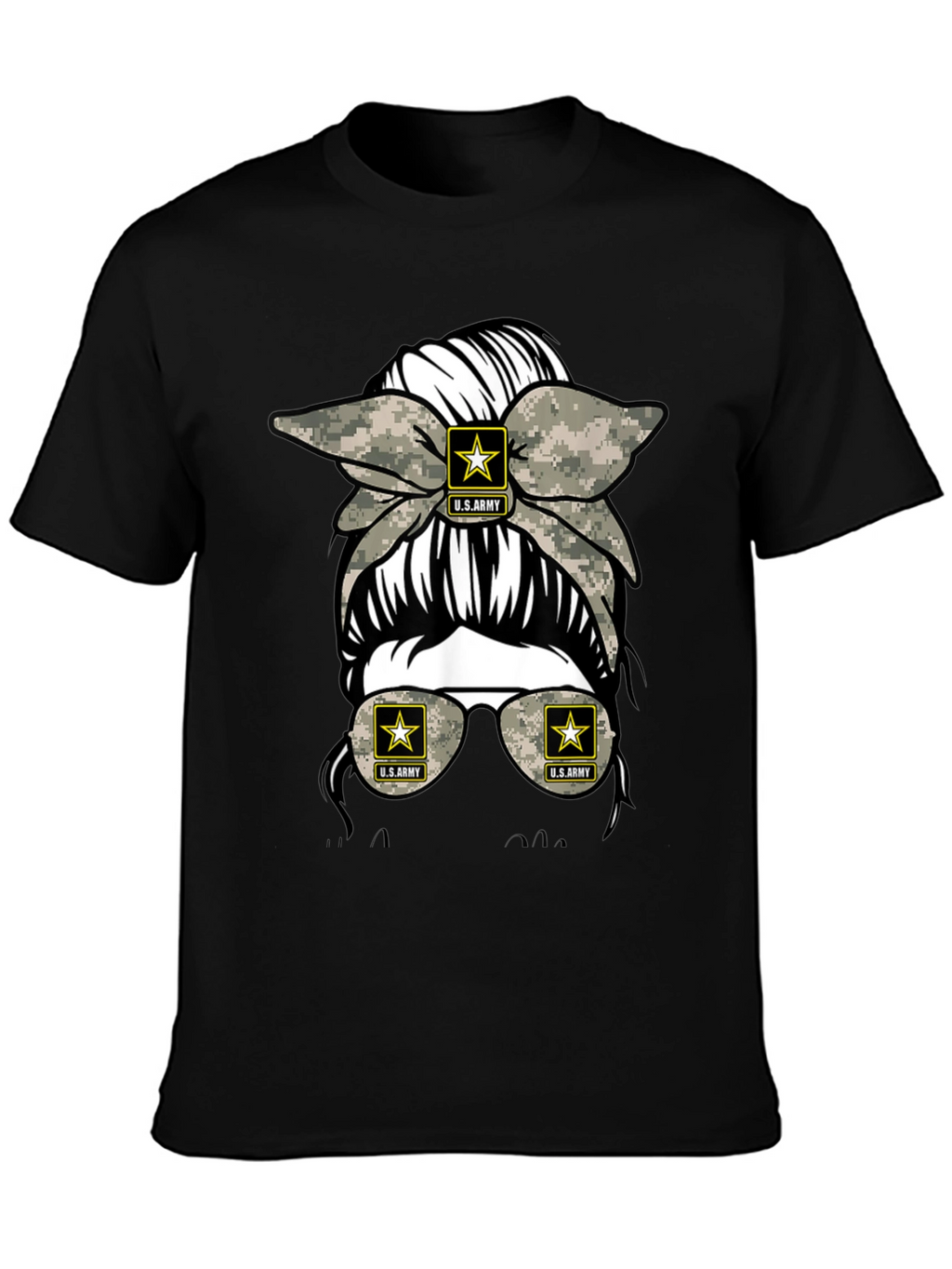 U.S. Army Messy Bun Camo T-Shirt
