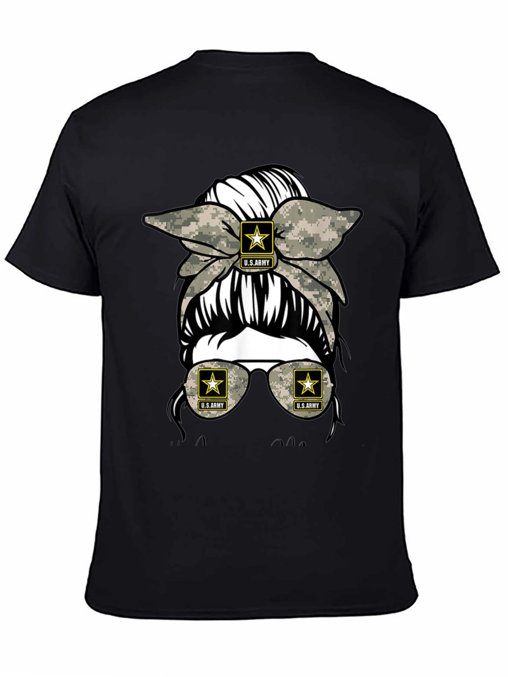 U.S. Army Messy Bun Camo T-Shirt