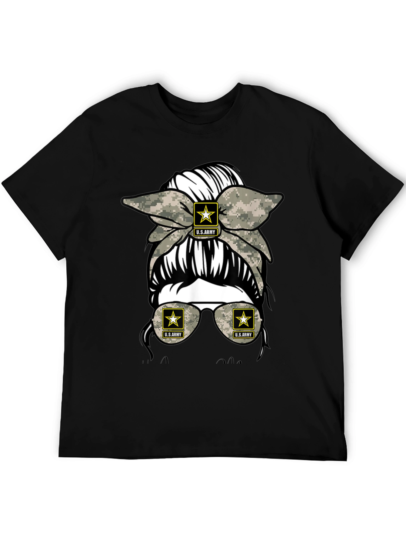 U.S. Army Messy Bun Camo T-Shirt