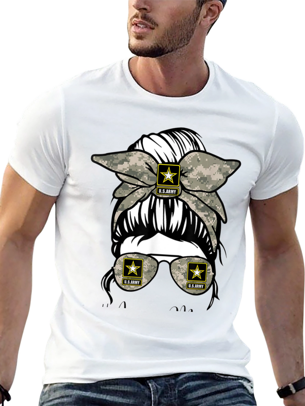 U.S. Army Messy Bun Camo T-Shirt