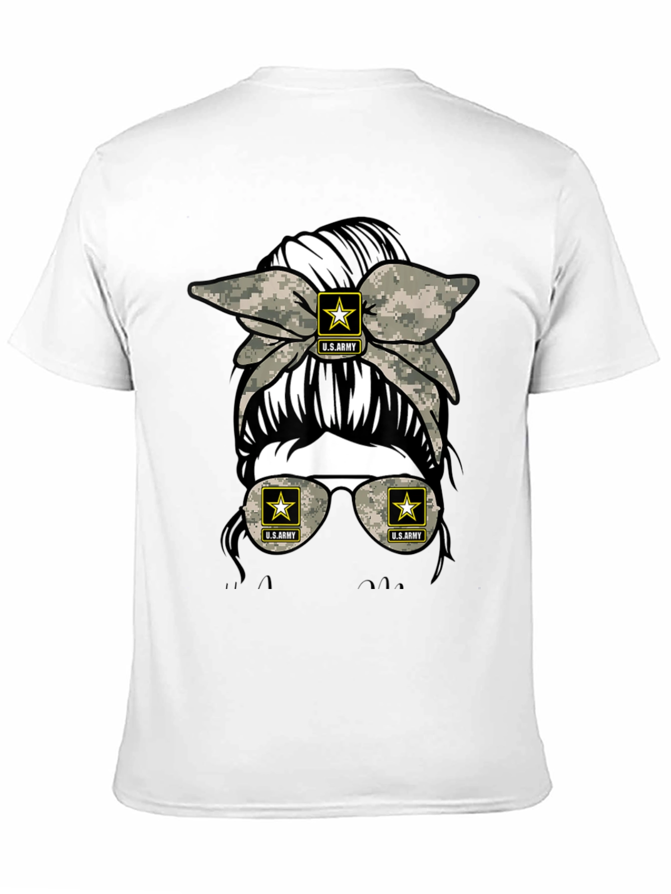 U.S. Army Messy Bun Camo T-Shirt