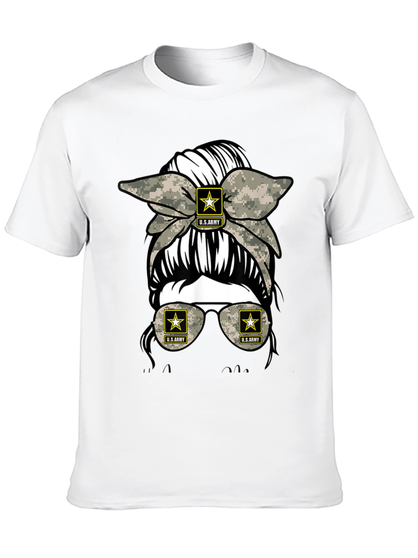 U.S. Army Messy Bun Camo T-Shirt
