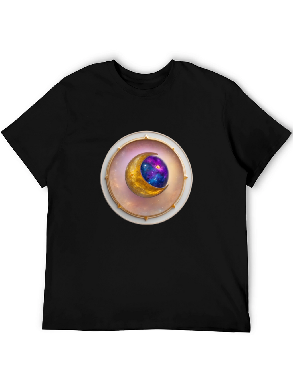 Celestial Moon Graphic Tee - Stylish Space Design