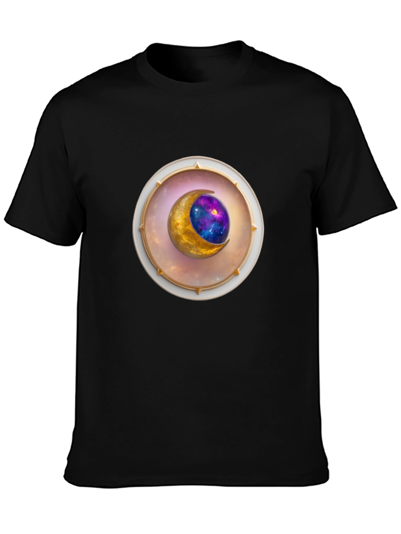 Celestial Moon Graphic Tee - Stylish Space Design