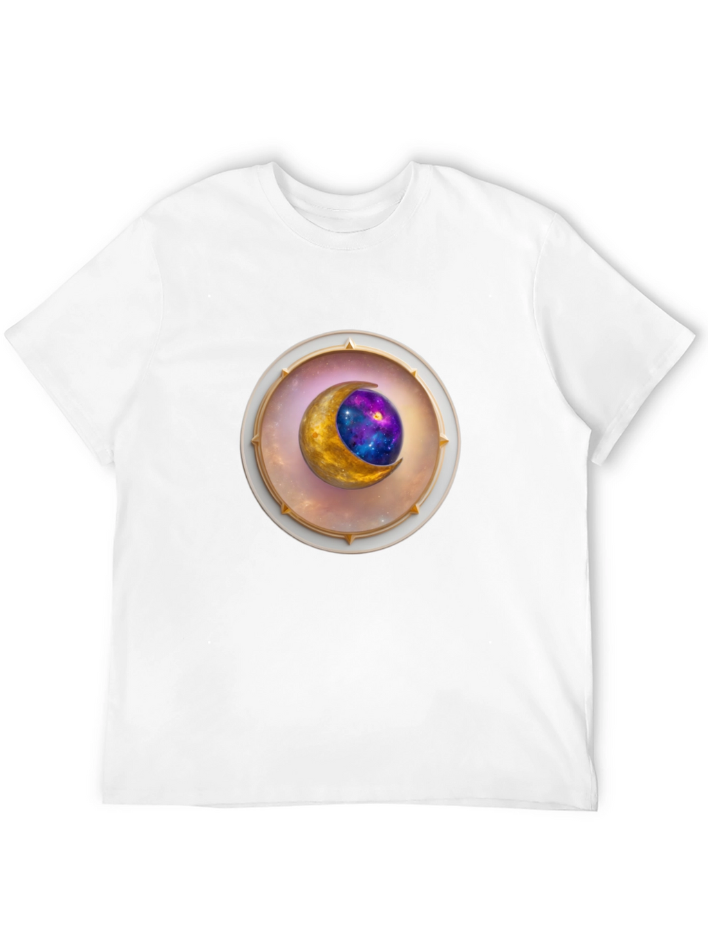 Celestial Moon Graphic Tee - Stylish Space Design