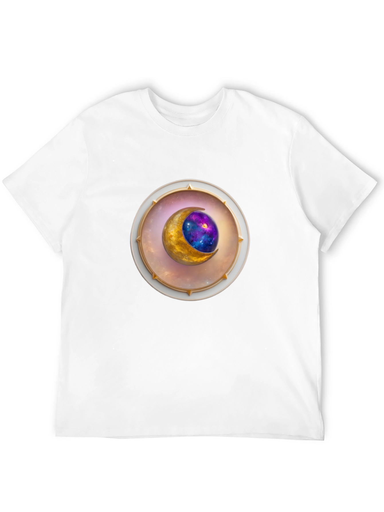 Celestial Moon Graphic Tee - Stylish Space Design
