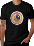 Celestial Moon Graphic Tee - Stylish Space Design