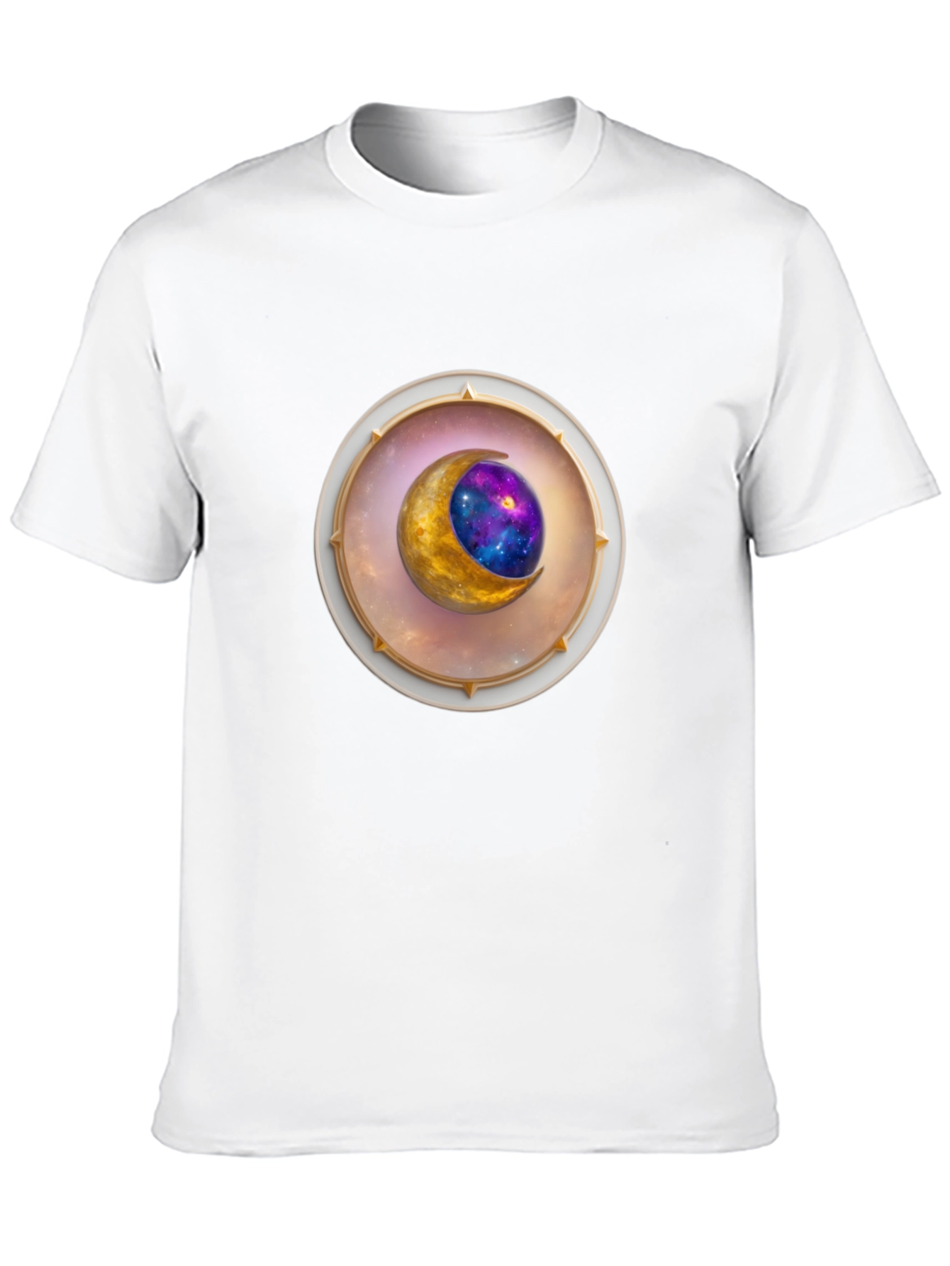 Celestial Moon Graphic Tee - Stylish Space Design