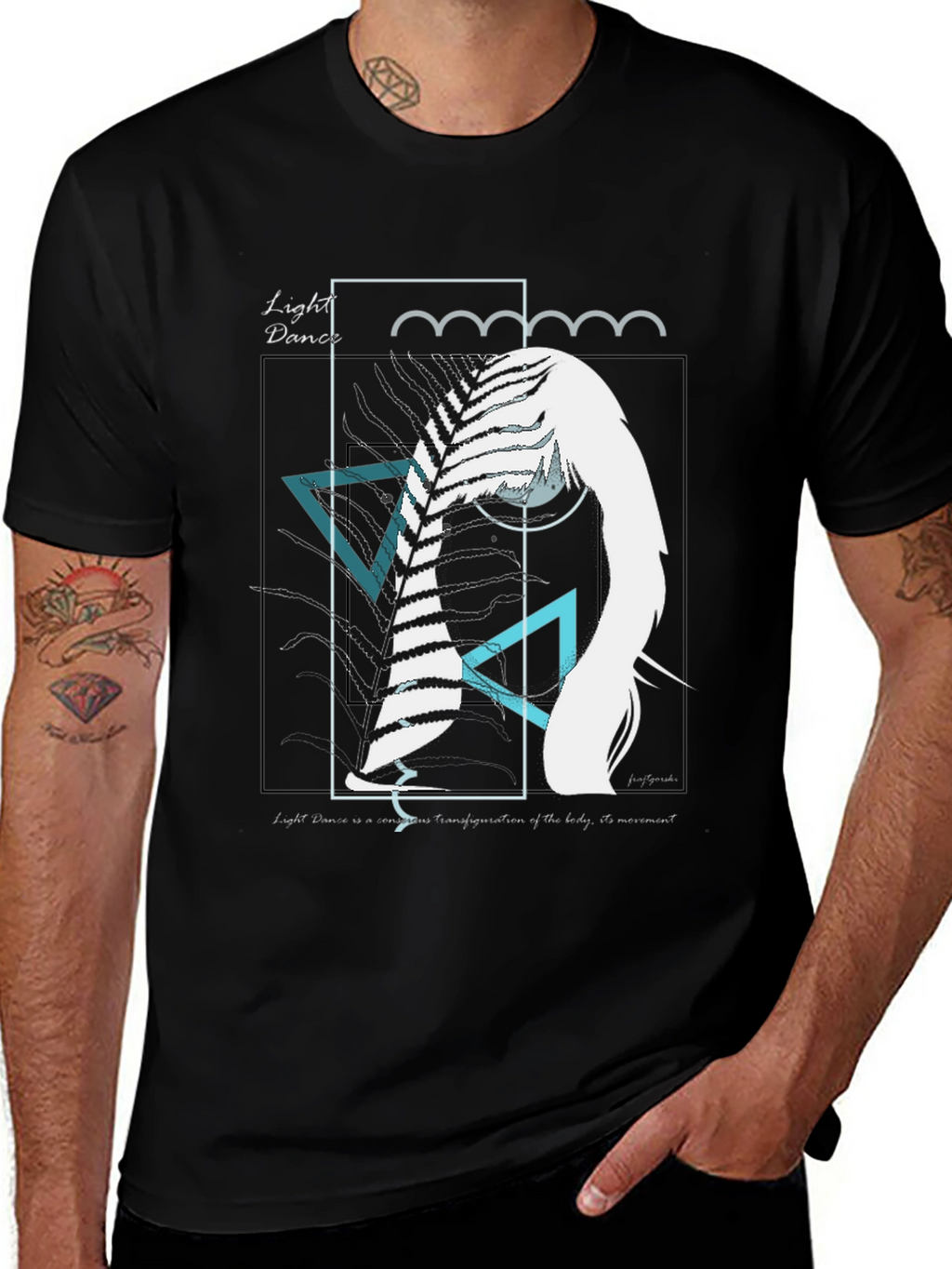 Abstract Art Graphic Tee - Light Dance