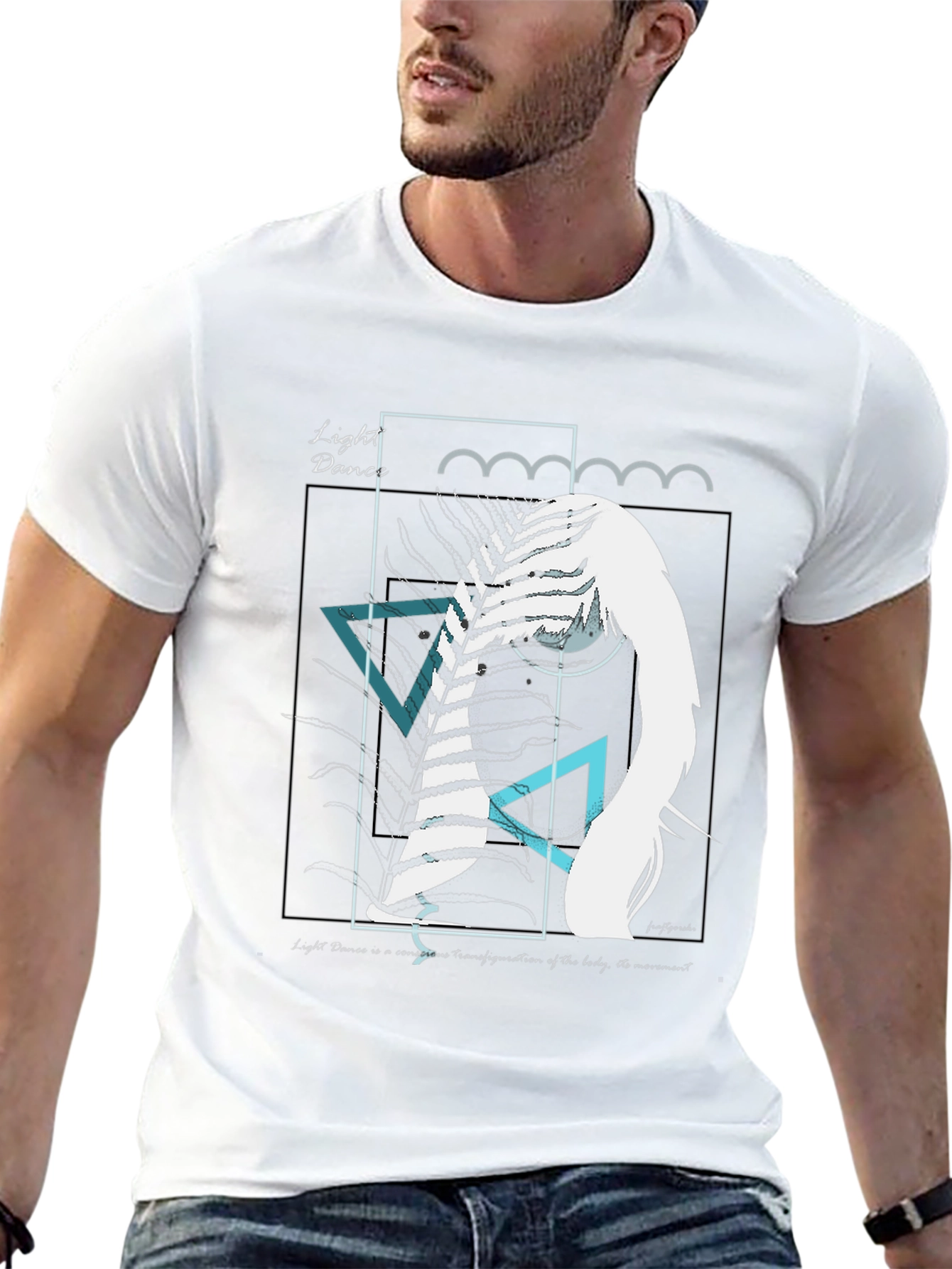 Abstract Art Graphic Tee - Light Dance