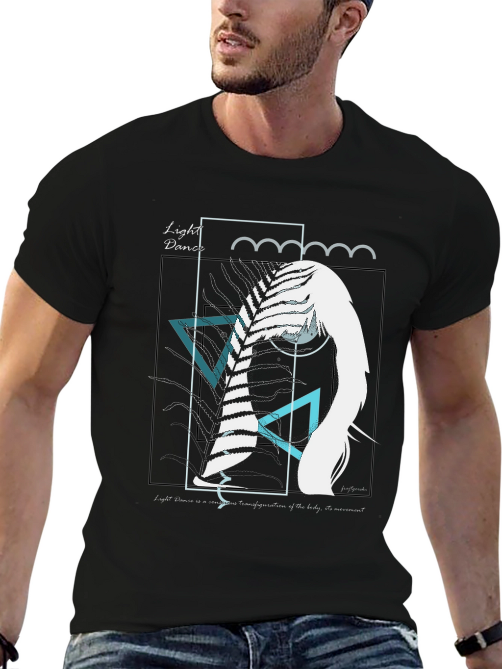 Abstract Art Graphic Tee - Light Dance