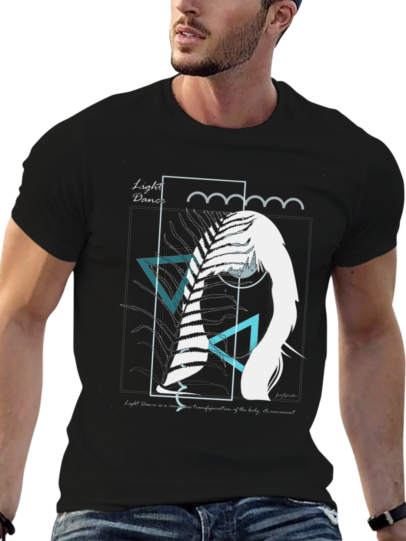 Abstract Art Graphic Tee - Light Dance