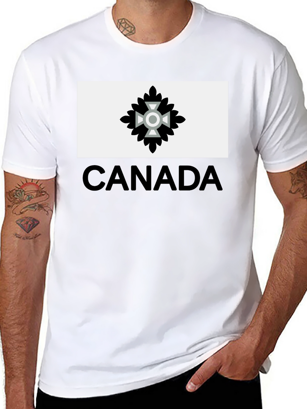 Canada T-Shirt with Unique Emblem - Black