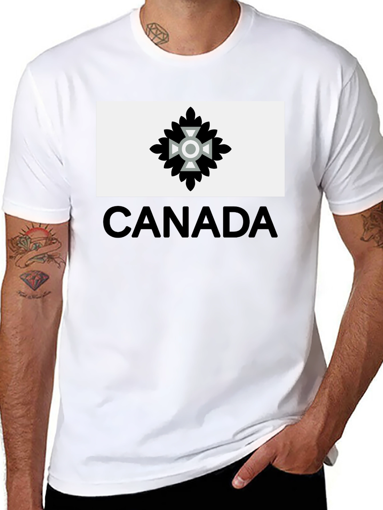 Canada T-Shirt with Unique Emblem - Black