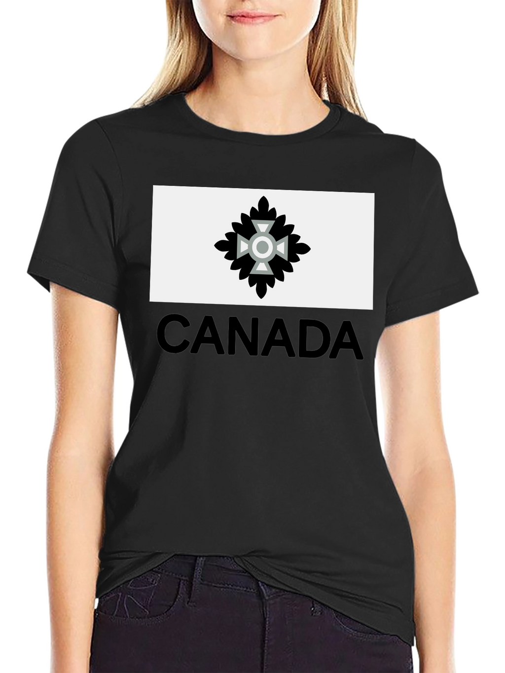 Canada T-Shirt with Unique Emblem - Black