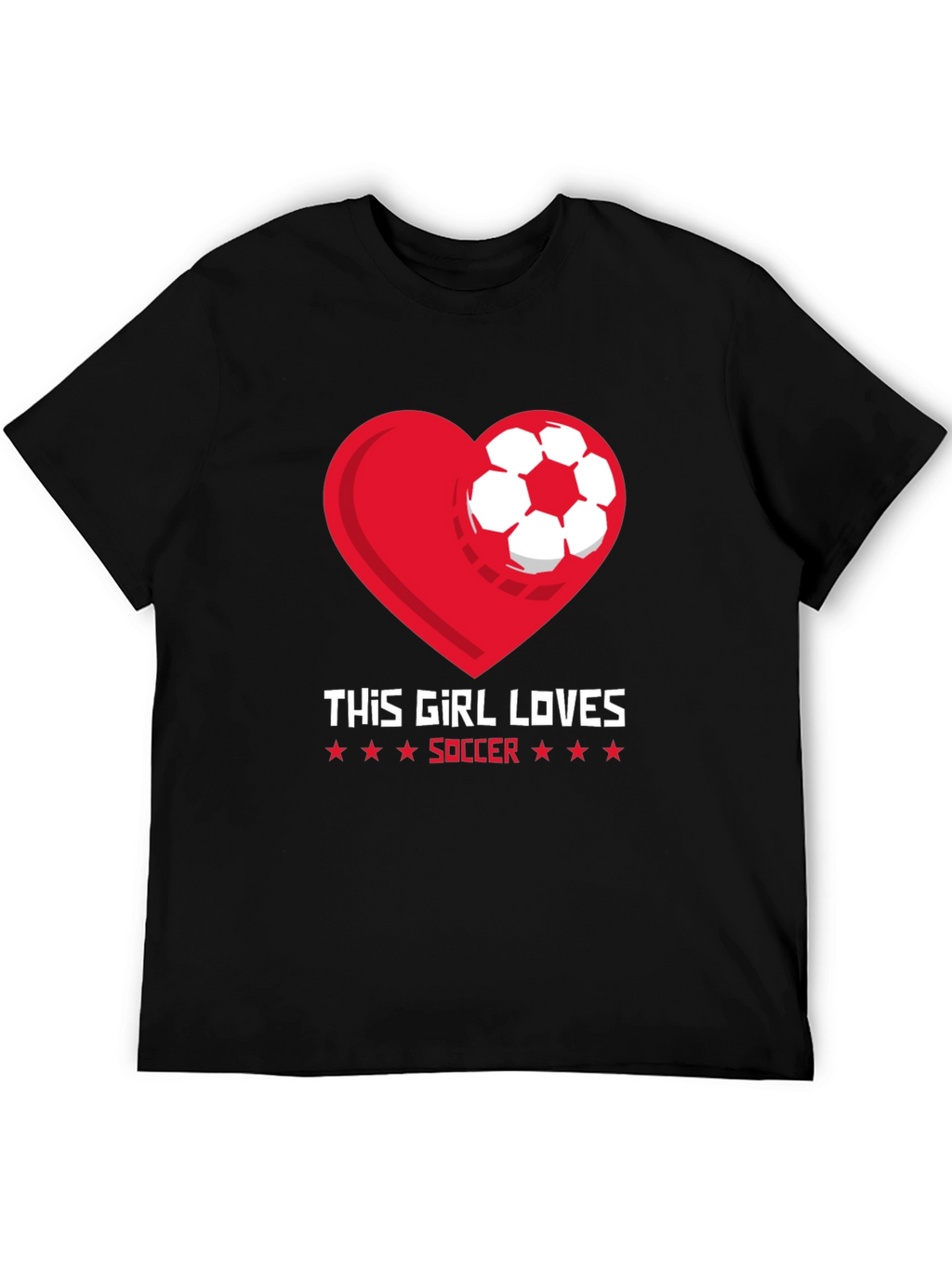This Girl Loves Soccer Graphic T-Shirt
