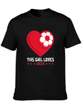 This Girl Loves Soccer Graphic T-Shirt