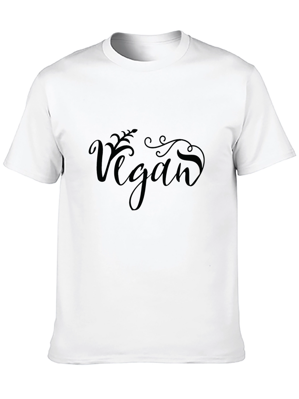 Vegan Script Graphic Tee - Black Cotton Blend
