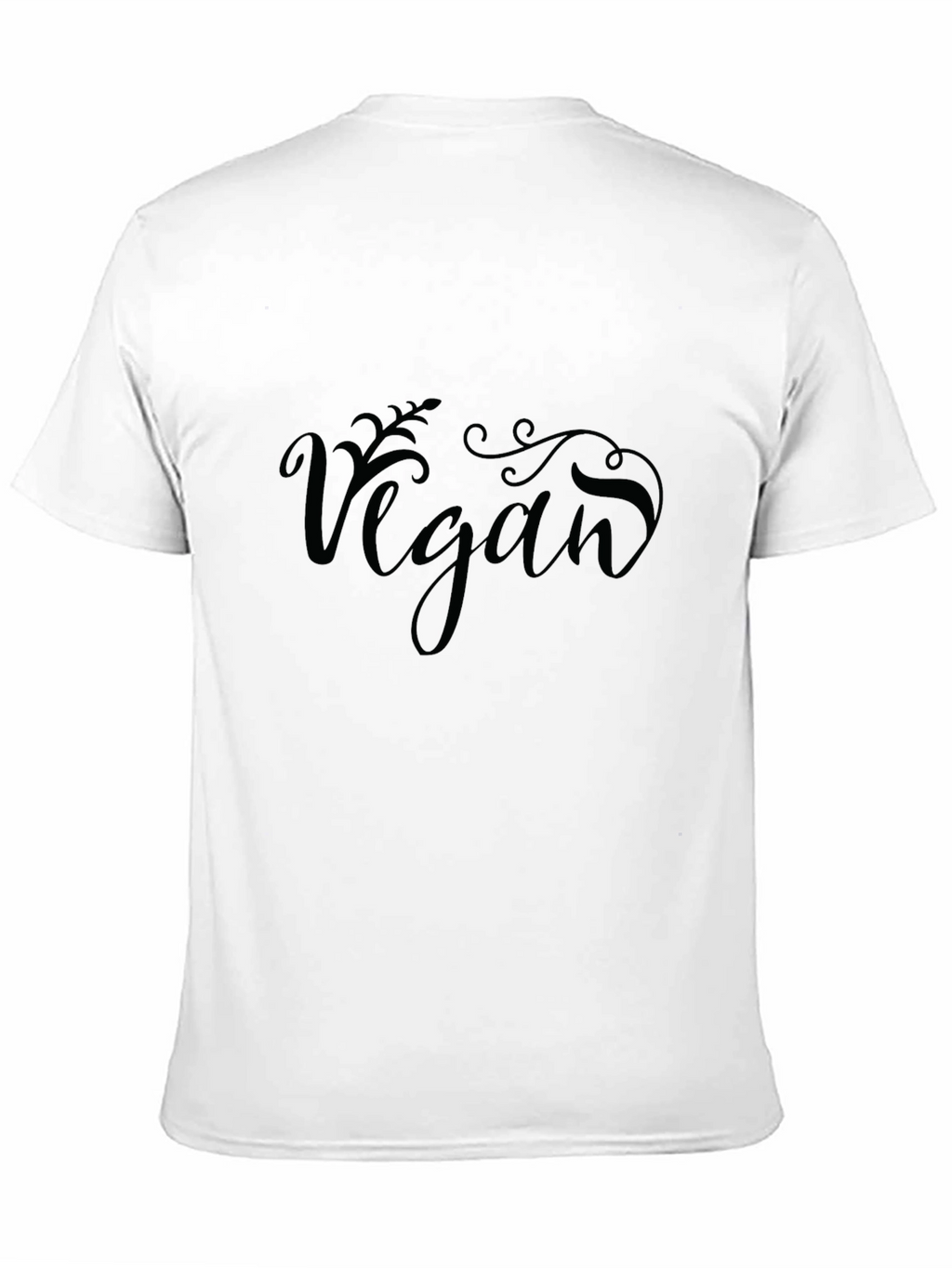 Vegan Script Graphic Tee - Black Cotton Blend