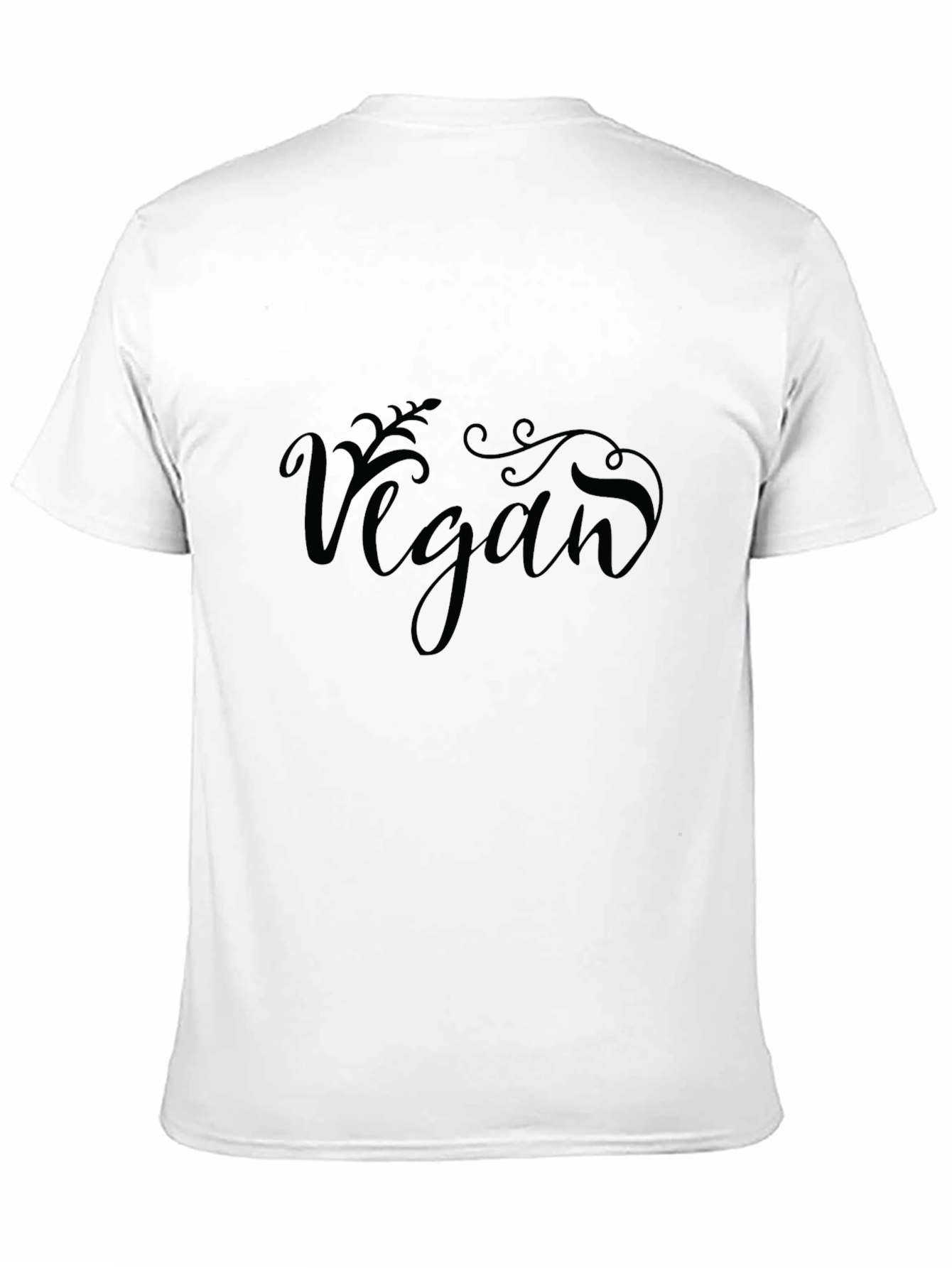 Vegan Script Graphic Tee - Black Cotton Blend