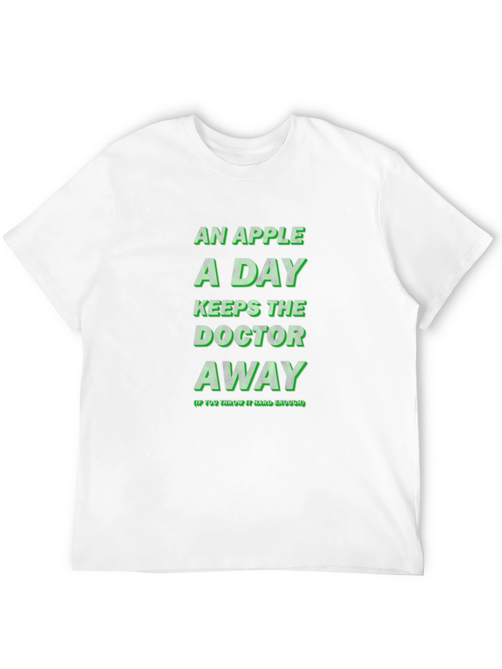 An Apple A Day Funny Novelty Graphic T-Shirt