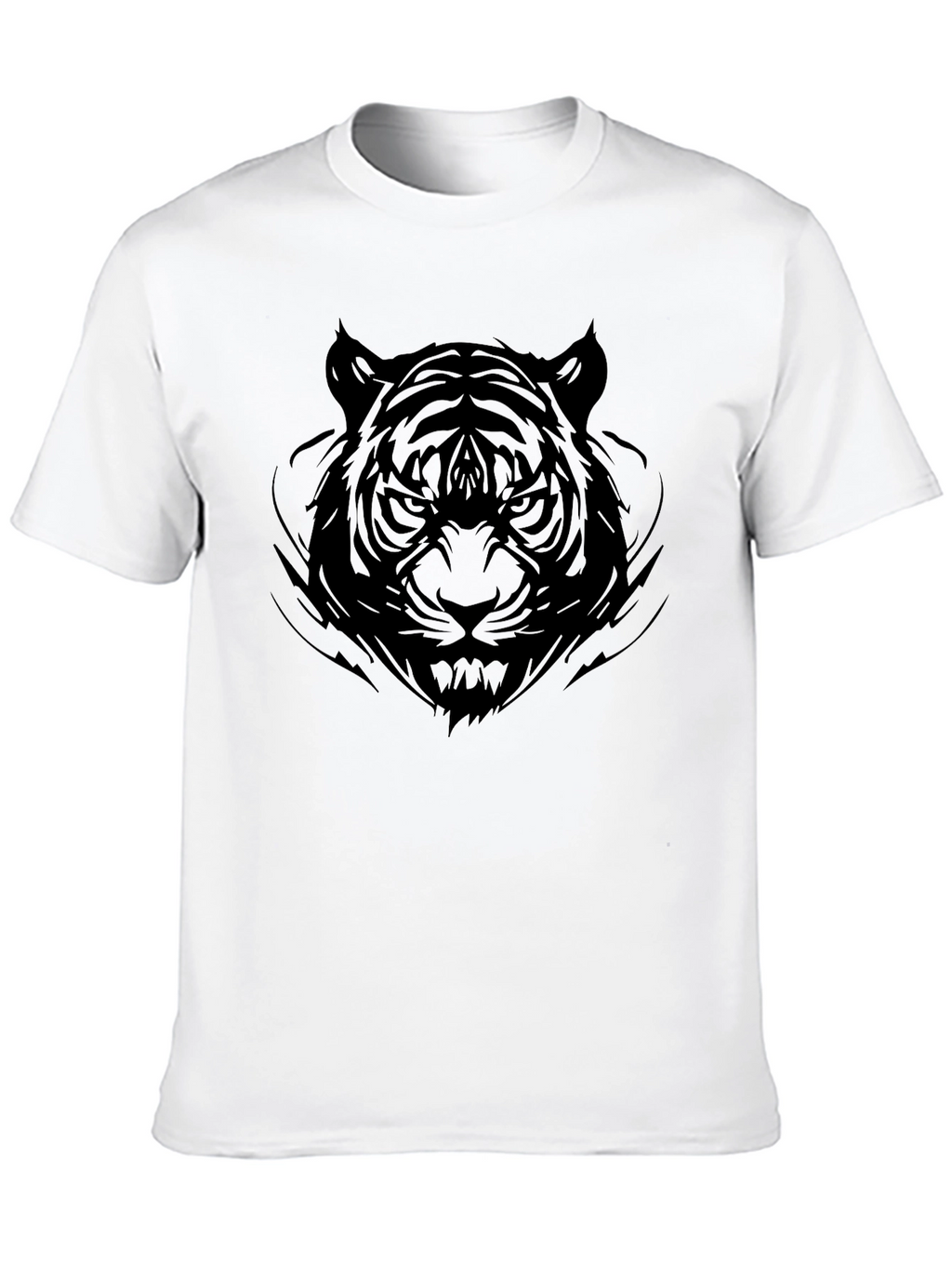 Black Tiger Graphic Tee - Mens Casual Shirt